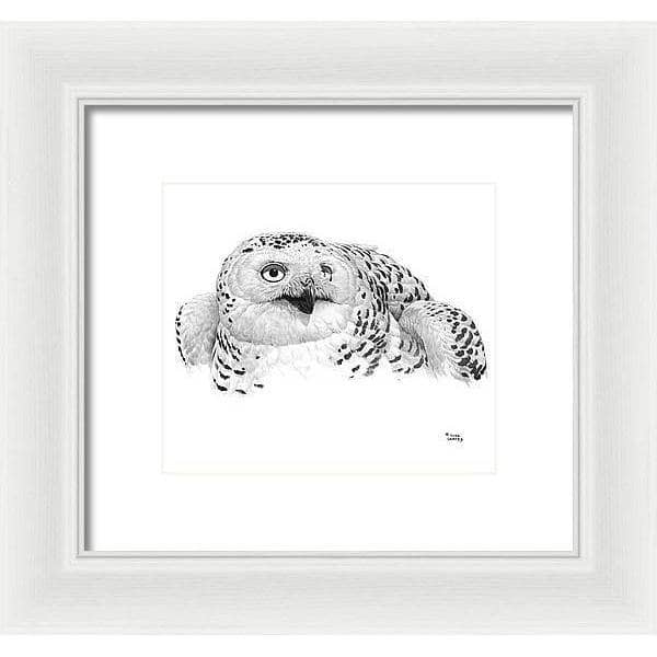 Snowy Owl Portrait - Framed Print | Artwork by Glen Loates