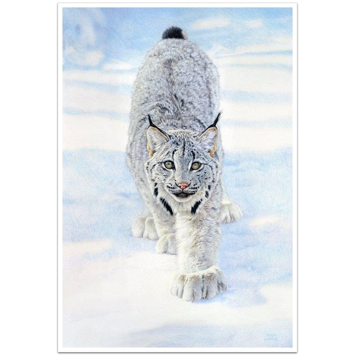 Stalking Lynx - Art Print | Artwork by Glen Loates