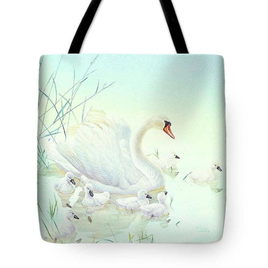 Swan Family - Tote Bag | Artwork by Glen Loates