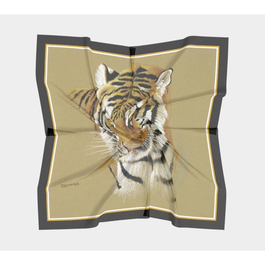 Tigresse - Silk Square Scarf | Artwork by Glen Loates