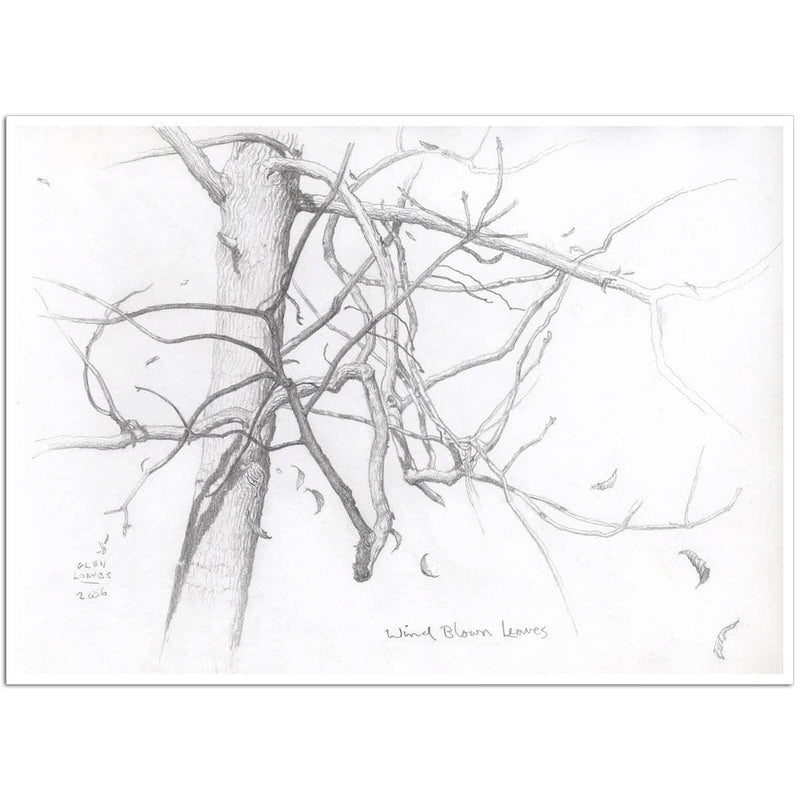 Wind Blown Leaves - Art Print | Artwork by Glen Loates